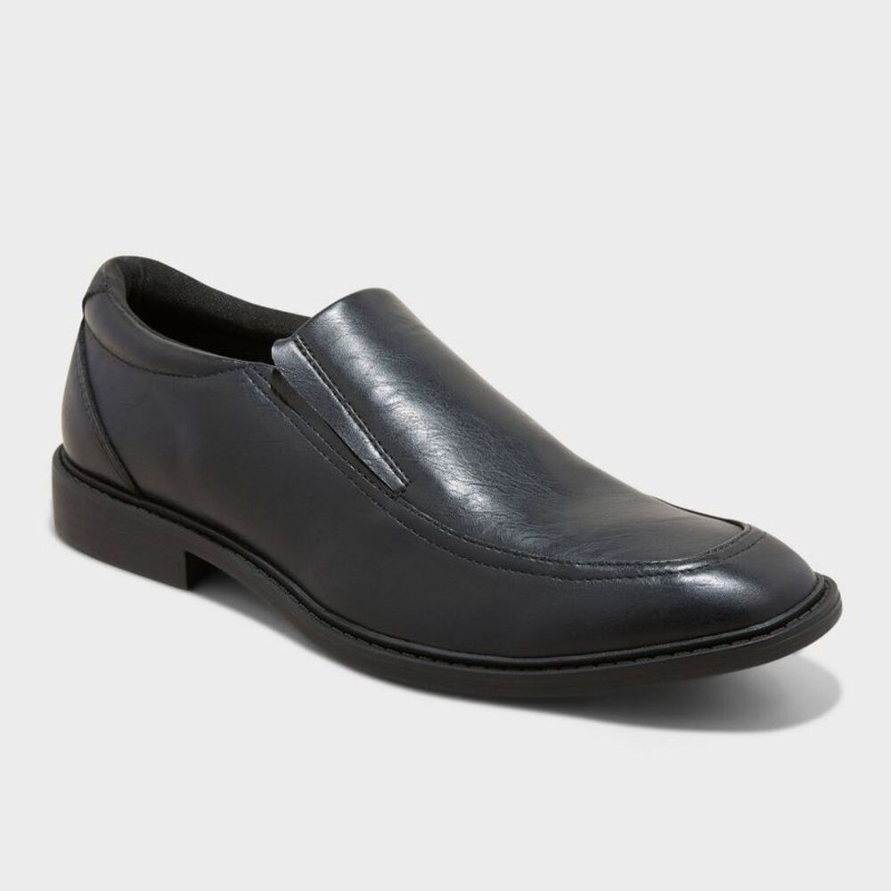 Men's Toby Slip-On Dress Loafers with Memory Foam Insole - Black 9